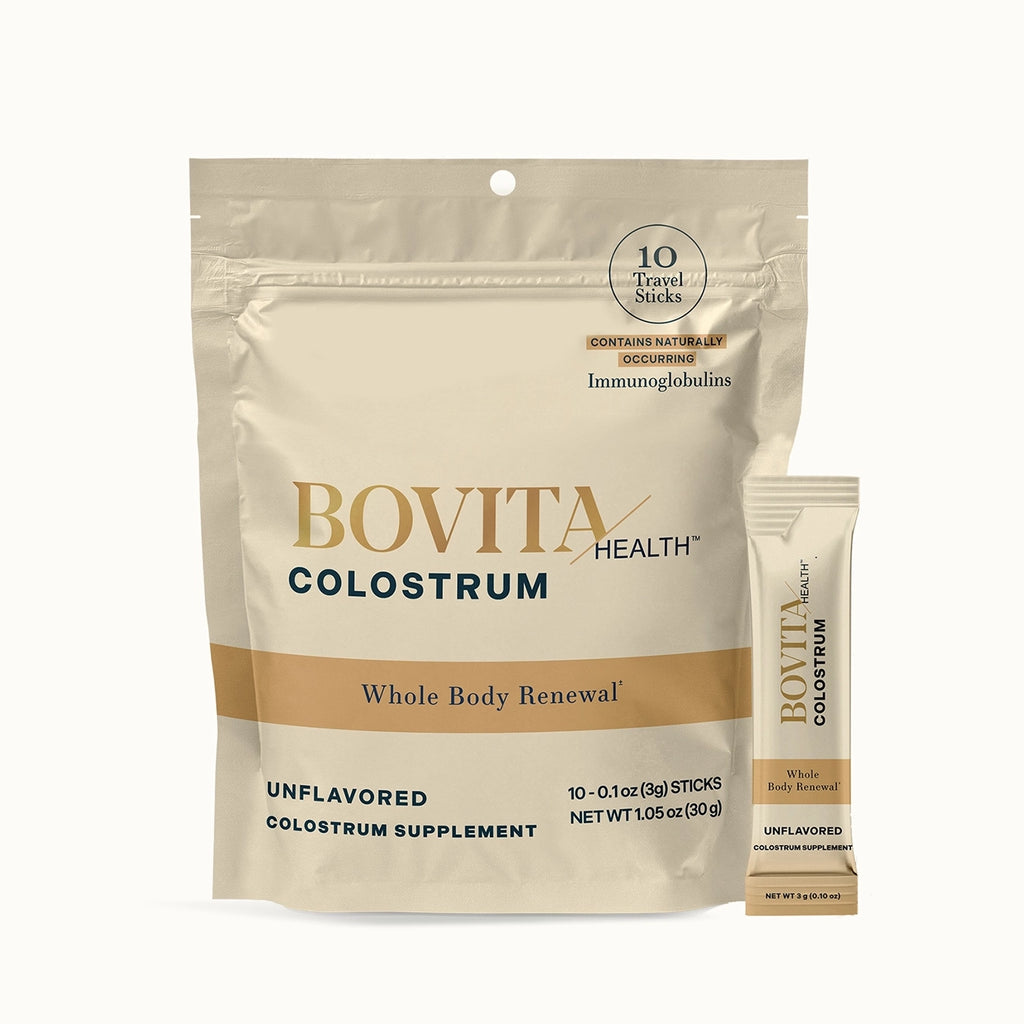 Bovita Health Colostrum Unflavored, 10-Count Stick Pack Pouch