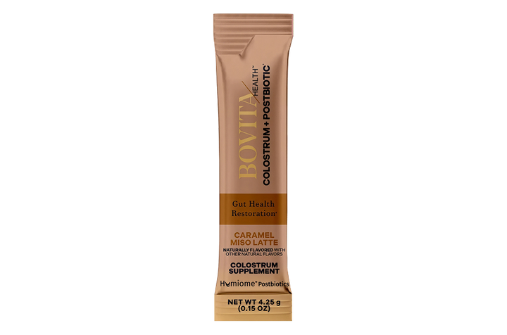 Bovita Health Colostrum + Postbiotic Caramel Miso Latte, 10 Count Stick Pack